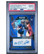2024 Prizm D. P. Saturday S.  Michael Penix Jr. Auto Blue#'d 66/149 PSA 10 POP 2