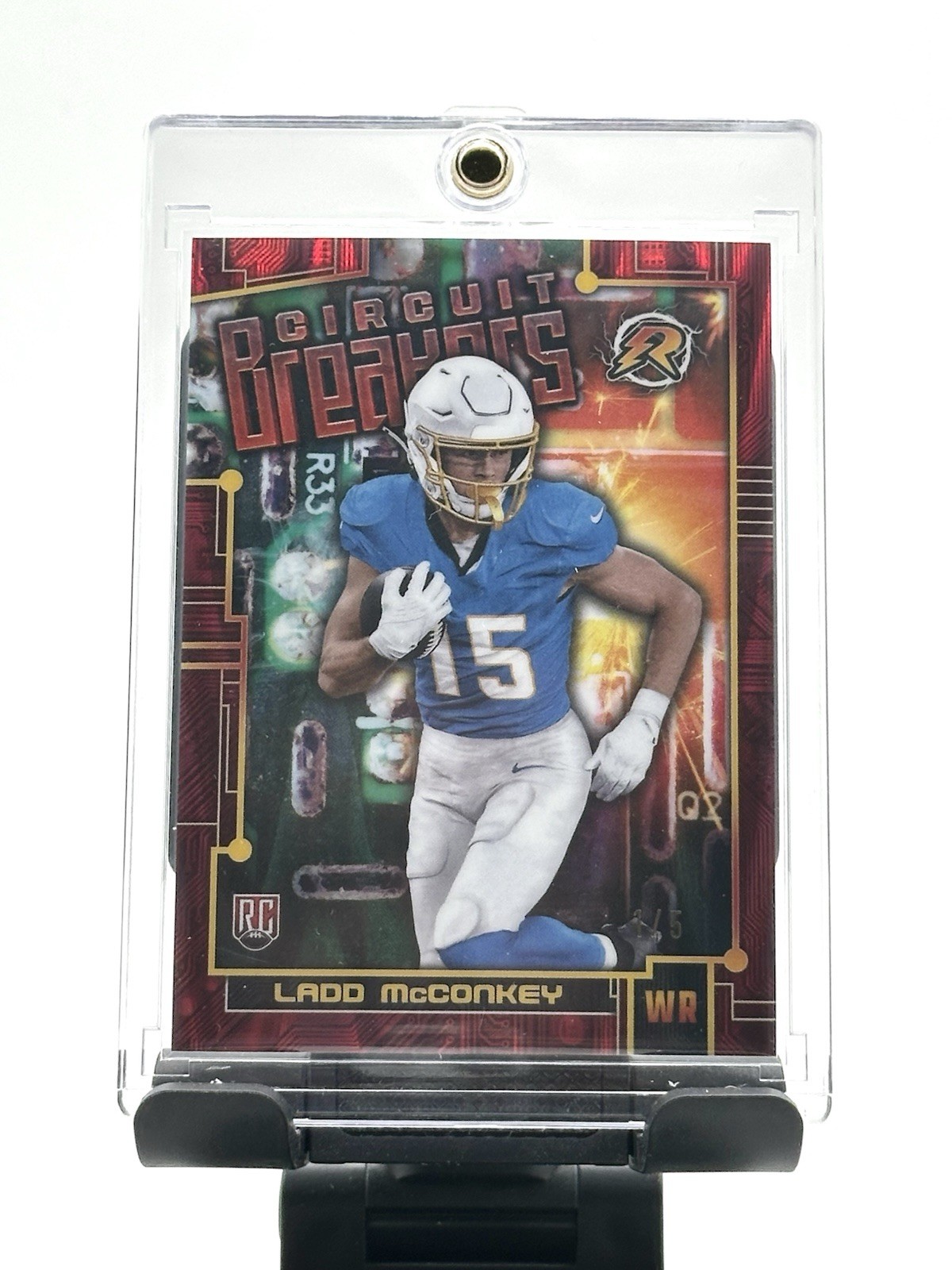 2024 Topps Resurgence Ladd McConkey Circuit Breakers Red 1/5 Book End! Chargers