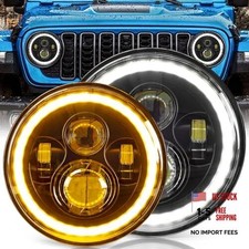 7 Inch Led halo Headlights Round for Jeep Wrangler JK TJ LJ/Plug and Play
