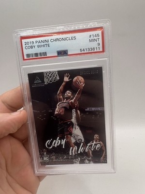 Coby White RC 2019 Panini Chronicles Luminance Basketball Rookie Card #145 PSA 9