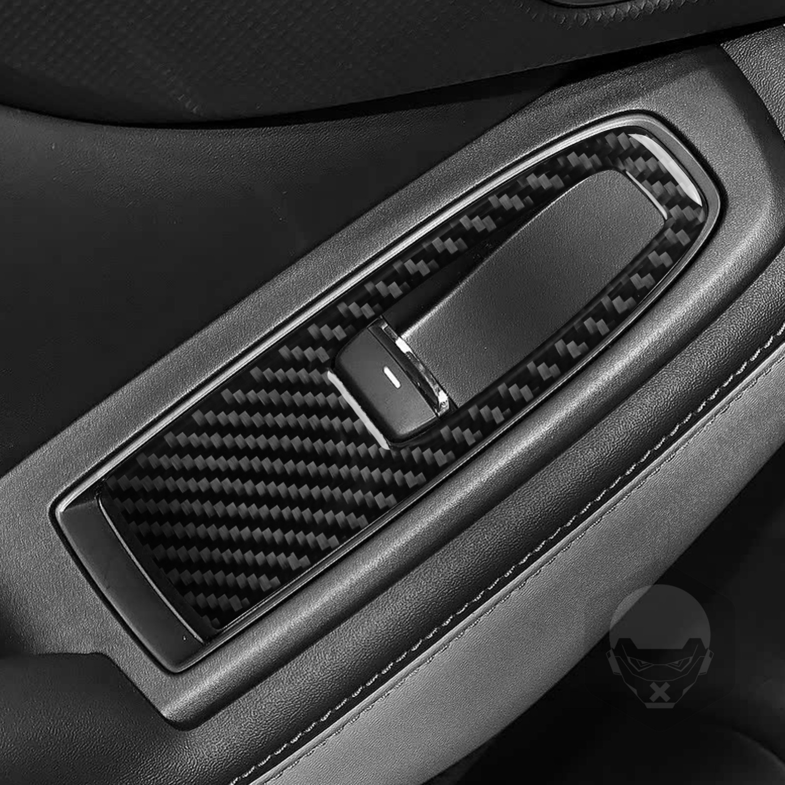 3Pcs Real Carbon Fiber Window Lift Switch Panel Cover For Subaru Forester 19-24