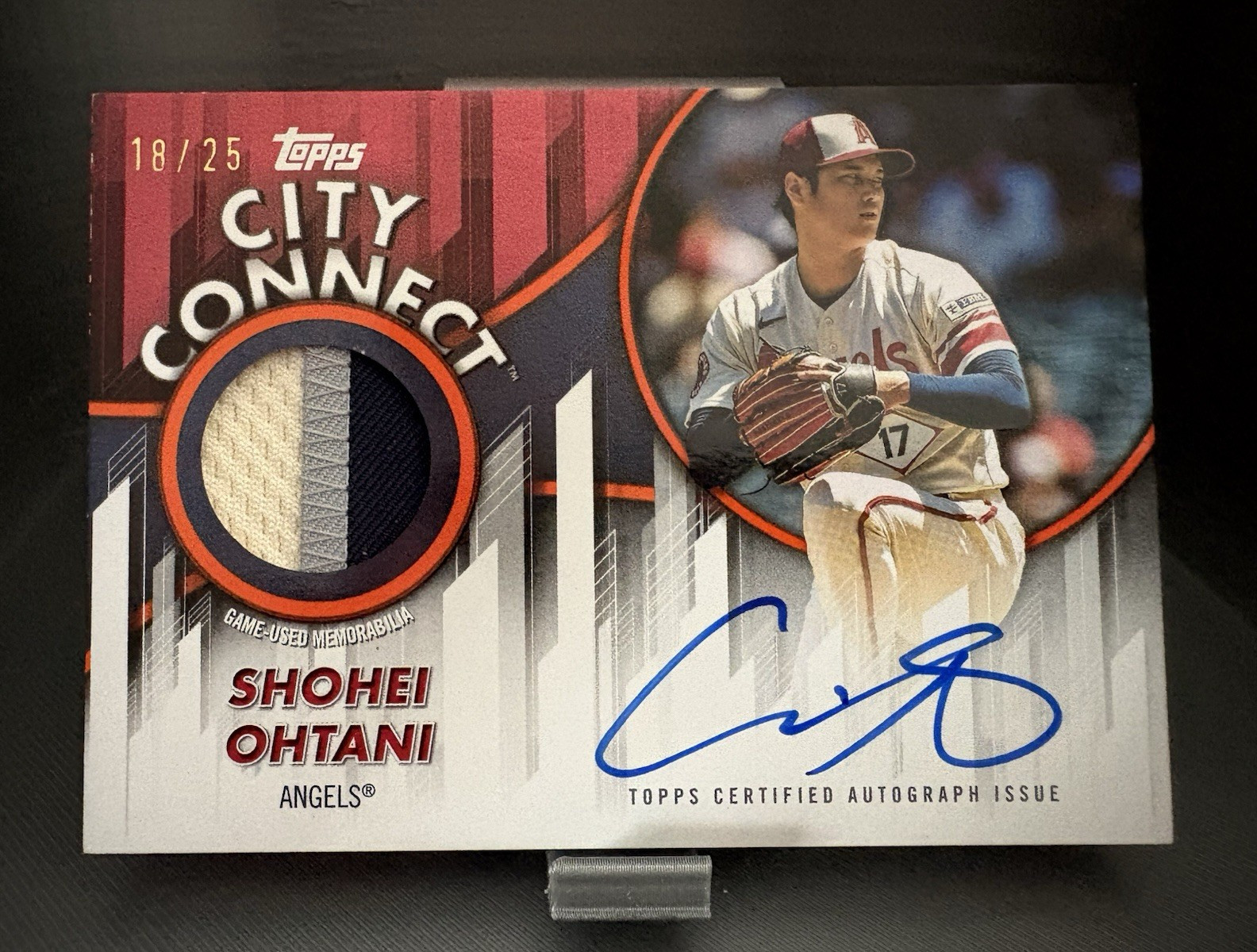 18/25 Topps 2026 Series 2 TRI CLR GAME USED PATCH/ON CARD AUTO OHTANI ANGELS