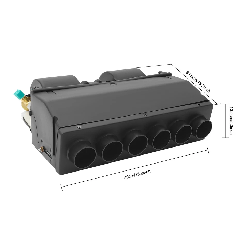 12V Truck AC Evaporator Heater Cooler 3640kcal 6-Vent Black Heavy Duty Vehicles - Image 4 of 4