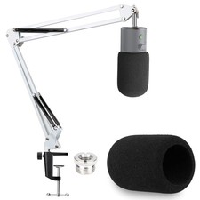 YOUSHARES Razer Seiren X Boom Arm with Pop Filter White Boom Arm for Razer White