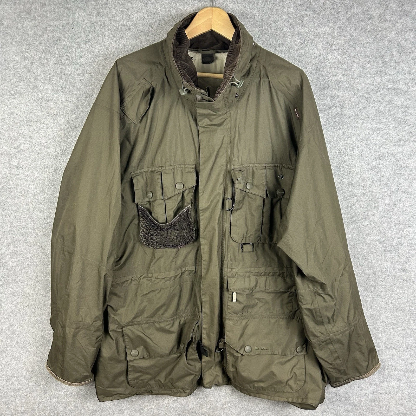 Barbour Dry Fly Fishing Jacket Mens XXL Khaki Coat Lightweight Waterproof PU
Opens in a new window o
