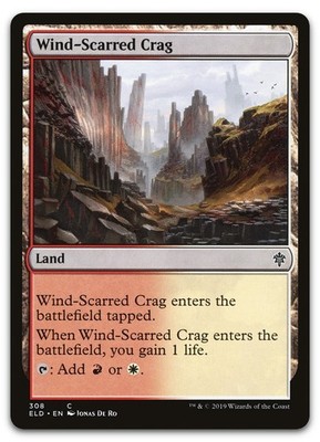 Wind-Scarred Crag #308 (NM) Throne of Eldraine ELD Magic MTG