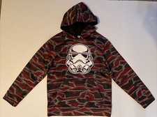 STAR WARS Black Red Stormtrooper Hooded Sweatshirt Hoodie Youth Sz XL 14 16 EUC