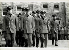 1983 Press Photo West Point cadet Jean Nguyen during Academy drill - hpm00694
