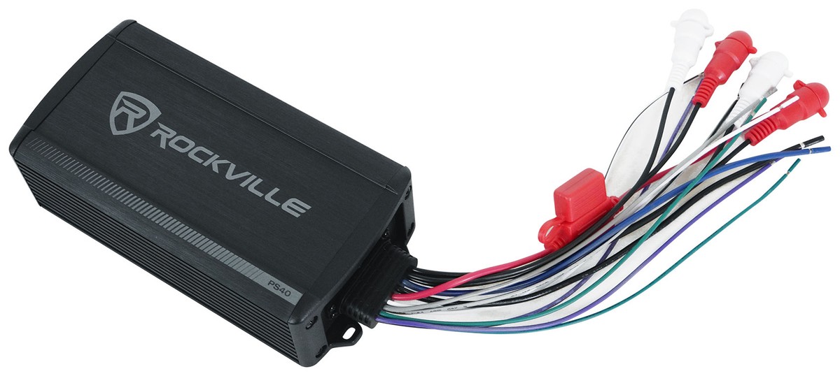 Micro Utv 4 Channel Micro Amplifier Rockville PS40 4 Channel ATV/UTV Bluetooth ...