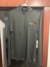 Vuori Ease Performance Half Zip 2.0 Mens Gray Stretch Pullover, with Patch
