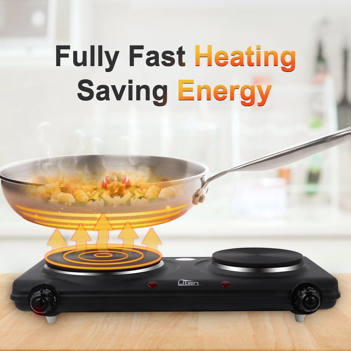 Duronic HP2BK Portable Electric Hot Plate Hob Cooktop