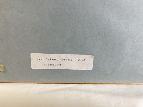 BORAS , Hvar Island, Croatia. 2002, Hand Painted & Signed Watercolor Painting - Picture 5 of 11