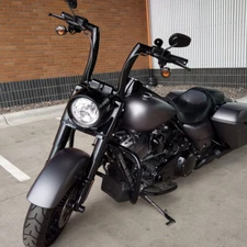 Black 12" Rise 2" Ape Hanger Handlebar For Harley Dyna FLST FXST Sportster XL