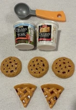 Pretend Play Kitchen Dessert Food Lot Ice Cream Piece Of Pie Cookies Spatula