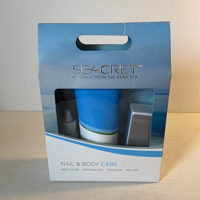 SEACRET Minerals From Dead Sea 4pc Gift Set Nail Body Care Kit Cucumber