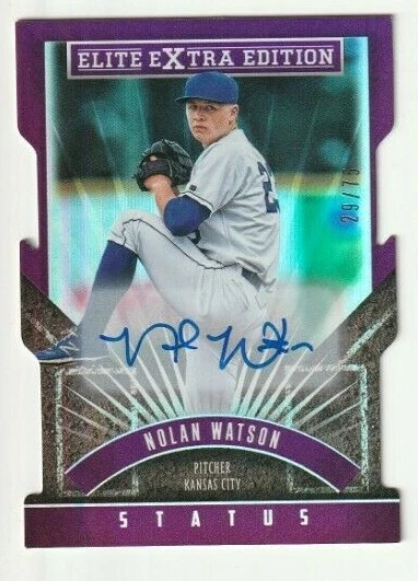 2015 Panini Elite Extra Nolan Watson Kansas City Royals Autograph Auto Card /75