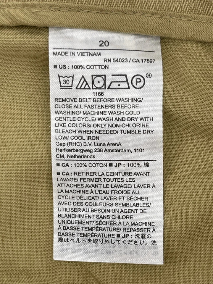 Pantalones cortos chinos Banana Republic para mujer talla grande 20 beige tostado tiro alto cintura 41” Foto 4 de 4