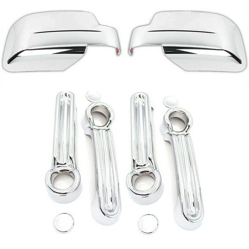 For 2007-2012 Dodge Nitro 2008-2013 Jeep Liberty Mirror+Door Handle Cover Chrome - Изображение 4 из 4