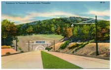 Entrance to Tunnel on Pennsylvania Turnpike Postcard