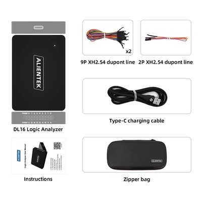 ALIENTEK DL16 250MHz 16CH Mini Logic Analyzer ARM FPGA STM32 Debugger PWM Output
