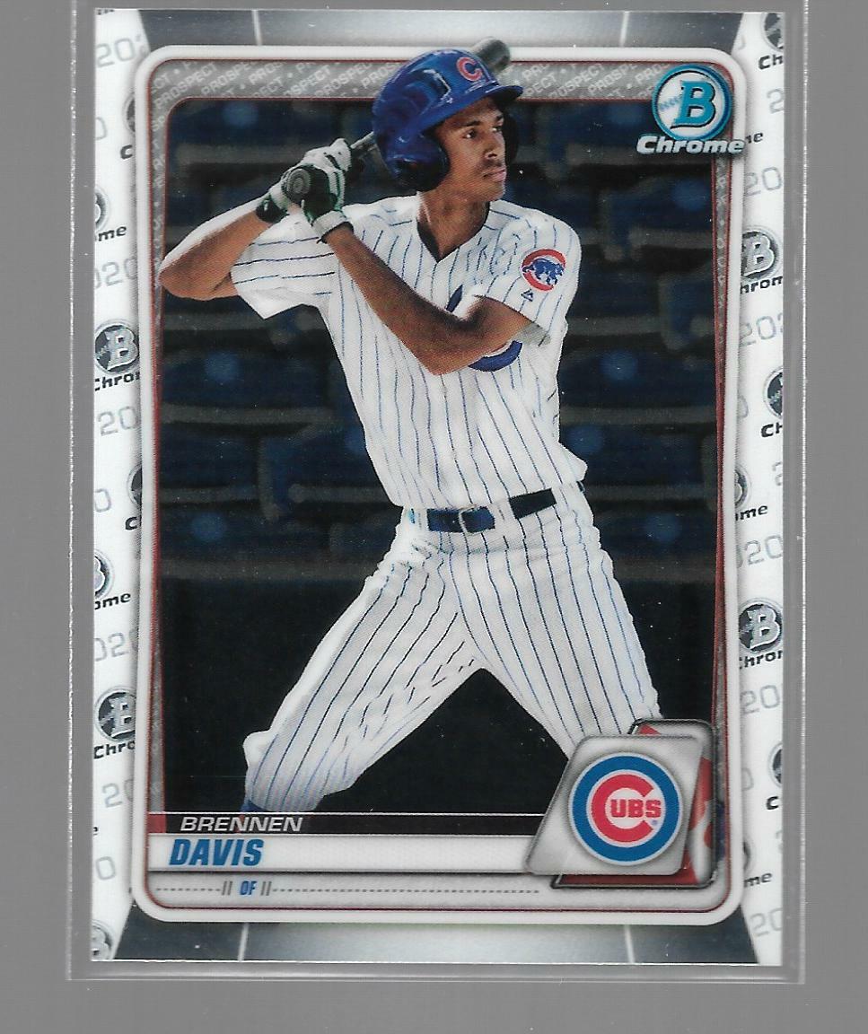 2020 BOWMAN CHROME BRENNEN DAVIS CHICAGO CUBS PROSPECT #BCP-141 BASE CARD MINT