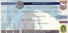 Ticket - Ipswich Town Youth v Arsenal Youth 09.05.01