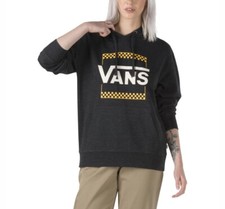 VANS Boxed Pro Women s Hoodie Charcoal Grey White Logo Size XS VN0A4QGS98V