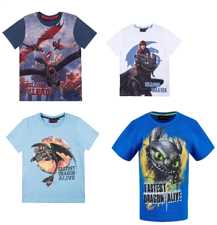 Dragons Drachen Drache Drachenreiter Berk Hicks Jungen T-Shirt Shirt kurzarm - Bild 1 von 1
