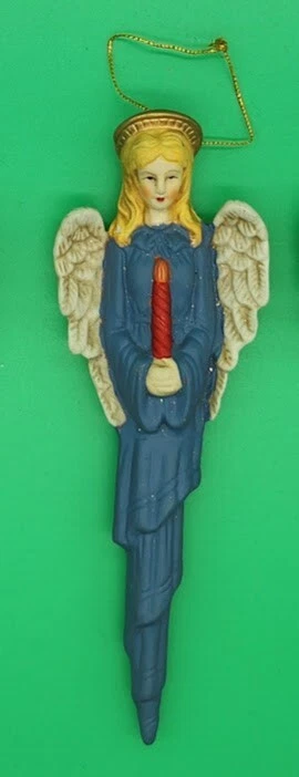 Lot of 3 vintage tear drop angels Christmas ornament decorations 8" tall #CO1 - Image 3 of 4