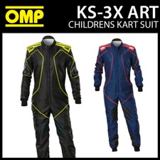 OMP KS-3X ART Kids Karting Suit Navy/Red Design FIA 8877-2022 Kart Racing
