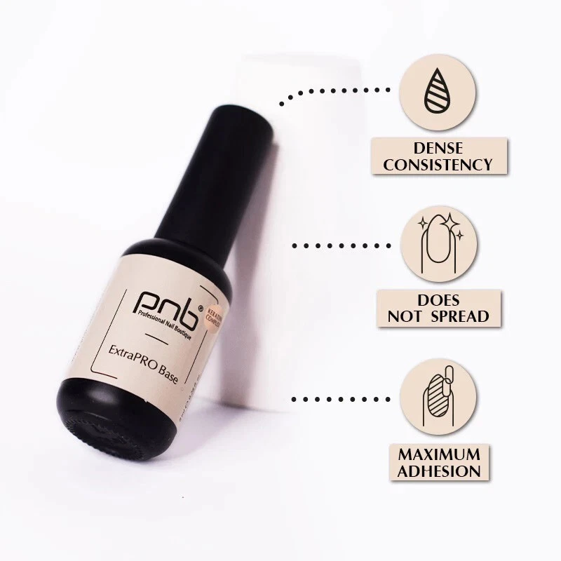 PNB ExtraPRO Base Coat in Gomma Gel Complesso di Cheratina SENZA IPOALLERGENI HEMA - Immagine 3 di 3