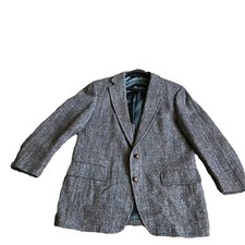 Harris Tweed Brown Scottish Wool Blazer Sport Coat Mens Jacket No Size Tag