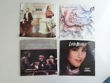 4 Record Lot 45 RPM Branigan, Dionne, Chicago, Collins w/Picture Sleeves