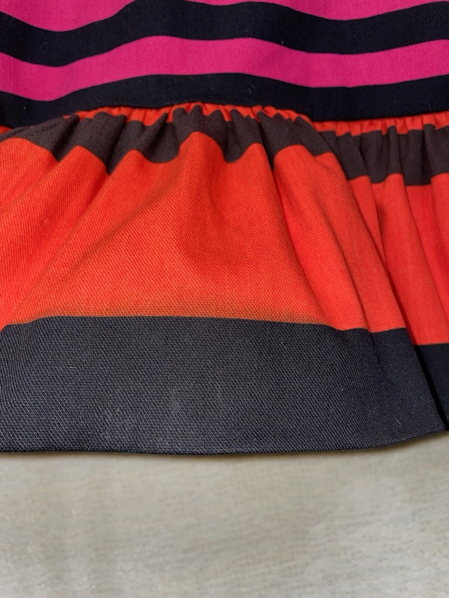Prada Vintage Archive Spring 2011 Pink Orange Black Stripe