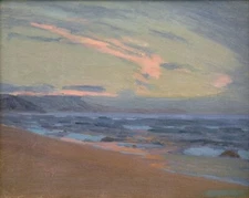 Arthur Wesley Dow – Seashore [Woodcut] – Arts and Crafts Coastal Art Print 1902