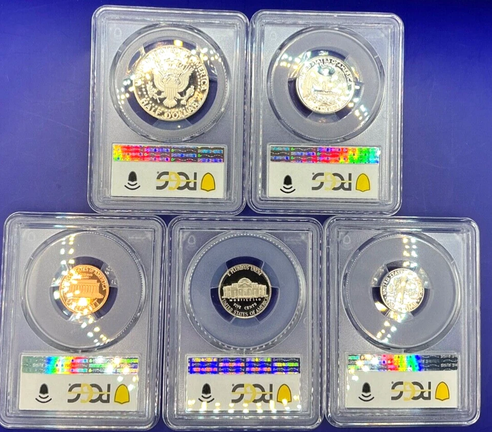 1998-S 5 Proof Set Date 5 Coin Newly Graded PCGS PR69 DCAM Perfect Gift - Image 2 of 2