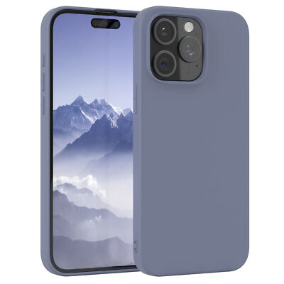 Handyhülle für Apple iPhone 15 Pro Max Case Silikon Cover Schutzhülle Eisblau