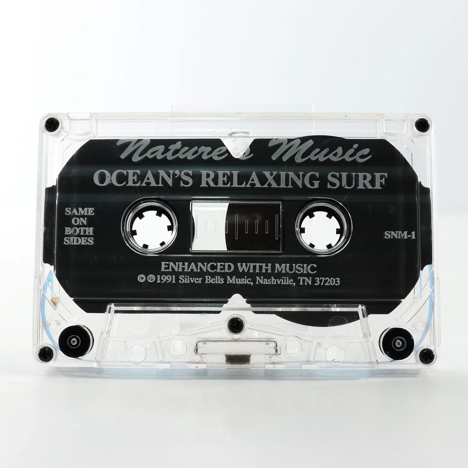 Ocean's Relaxing Surf Enhanced with Music (Cassette Tape, 1991) TESTED Natural - Image 4 of 4