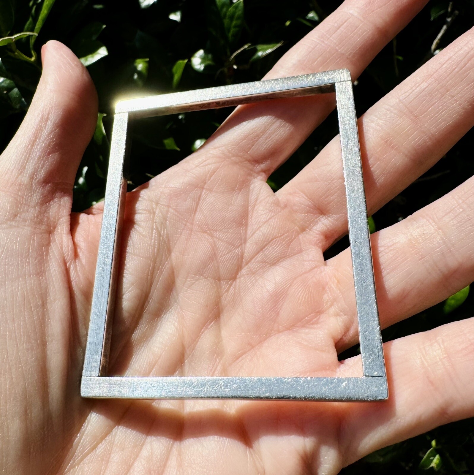 Cool Artisan Sterling Silver Rectangular Bangle B… - image 8