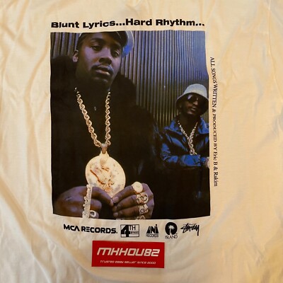 New Stussy Eric B and Rakim Move The Crowd L/S Tee T-Shirt New Stussy Eric B and Rakim Move The Crowd L/S Tee T-Shirt