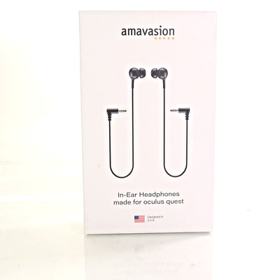 Amavasion In-Ear Headphones Made for Oculus Quest VR Headset EHOQ-1 Black. buy 2