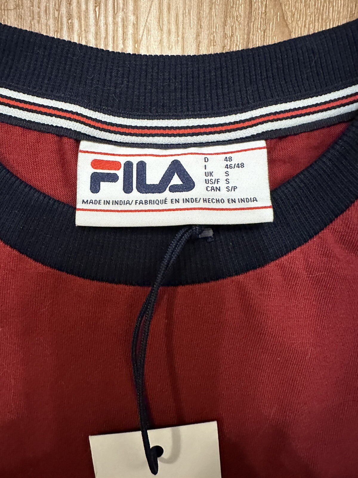 T shirt da uomo FILA Warner Crew collo gesso rosso taglia S