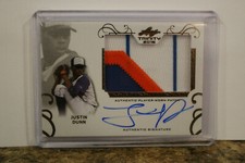 JUSTIN DUNN 2016 LEAF TRINITY JERSEY AUTOGRAPH GREAT PATCH METS MARINERS ROOKIE