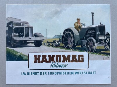 Hanomag Schlepper Reklame 1944 Traktor Werbung Grafik Jano Seitz