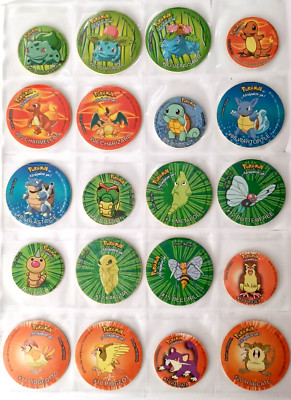 GIANT TAZOS POKEMON 1 Gen KANTO Full Set 151/151 ARGENTINA 1999