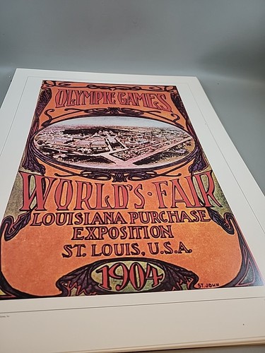 OLIMPIADI 1904 SAN LUIGI POSTER 12X16 N.O.S - Foto 2 di 4