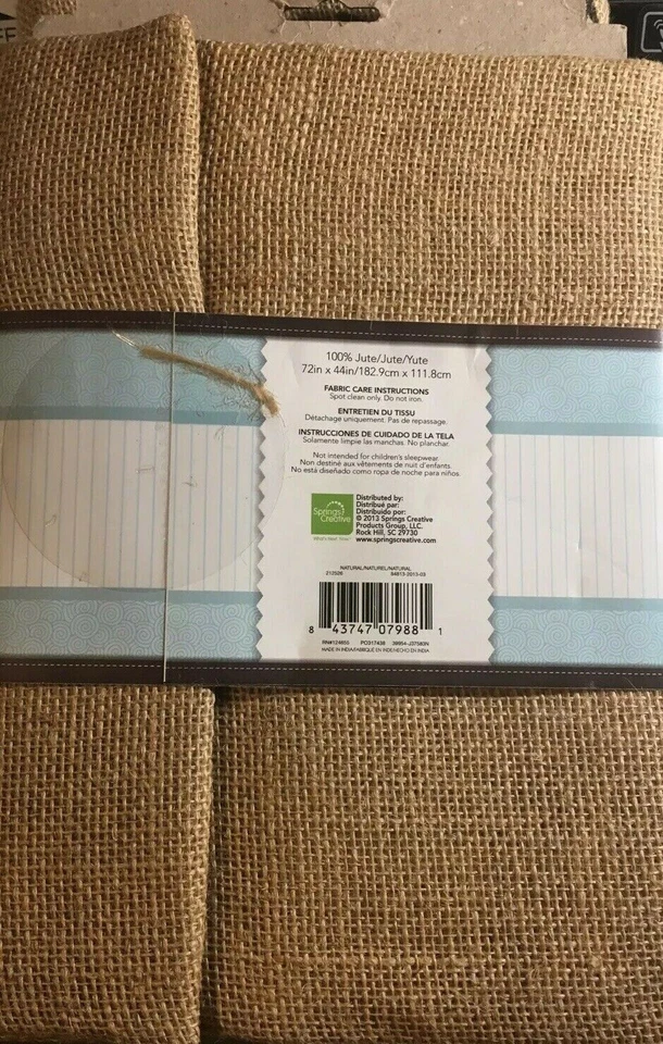 Crafty Cuts Burlap Fabric 1.5yds 1.37m 100% Jute 54in x 47in (137.2cm x 119.4cm) - Image 2 of 3