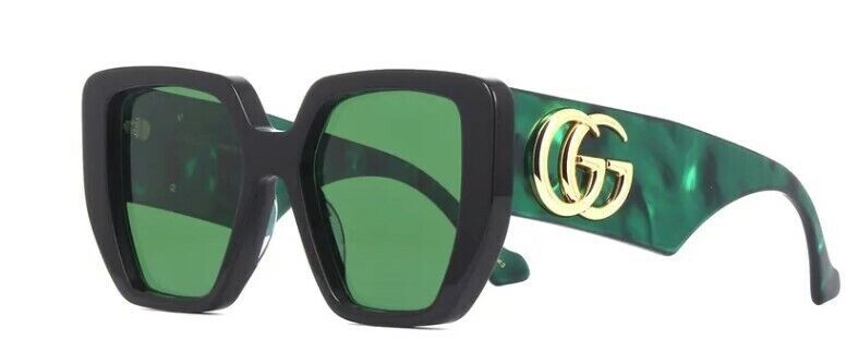 Gucci GG 0956S 0956 001 Black Green Grey Lens Oversized Sunglasses