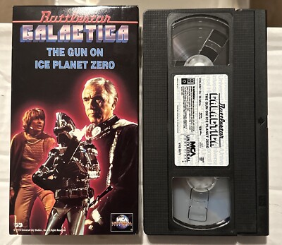 Battlestar Galactica The Gun on Ice Planet Zero 1997 VHS Sci Fi Space Wars 1978