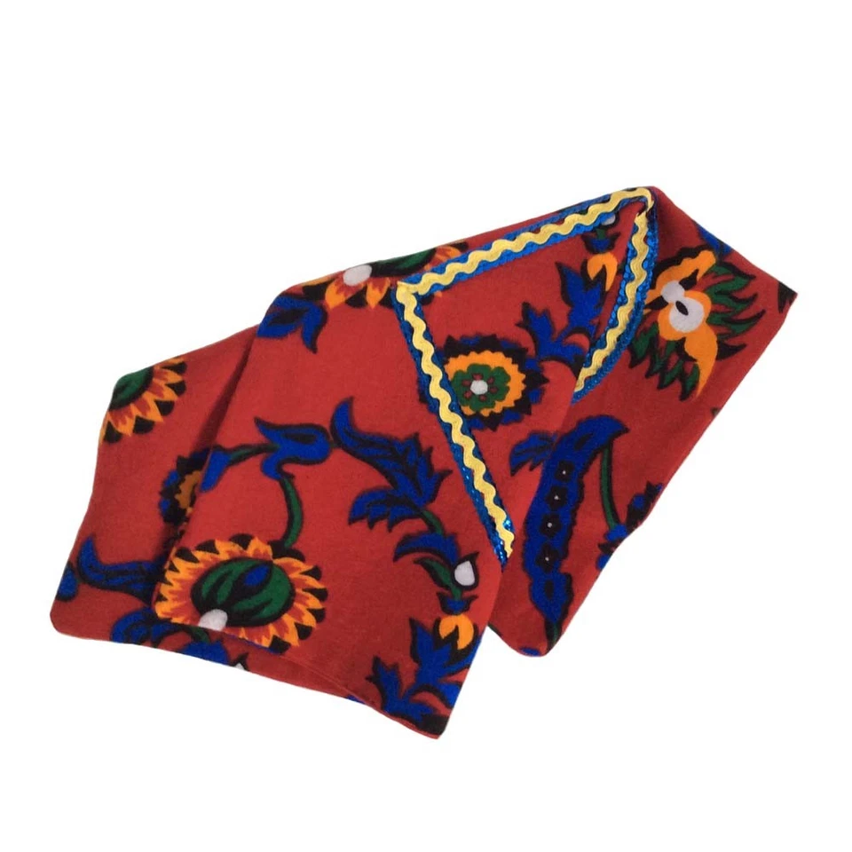 Love/Heart & Blue Sequins Red Floral Flannel 17x17" Pillow Case / Cushion Cover - Image 4 of 4